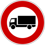 Truck road sign
